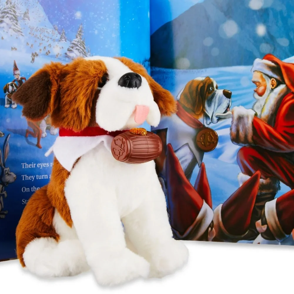 NWT Elf Pets A Saint Bernard Tradition St. Bernard Plush and Storybook